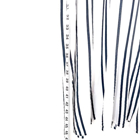 ASOS stripe midi dress w/high neck & elastic waist - Picture 7 of 10